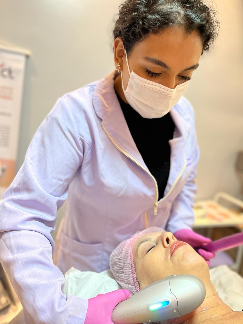 Detalhe do espaço de atendimento da Clinica de Estética Agua Verde